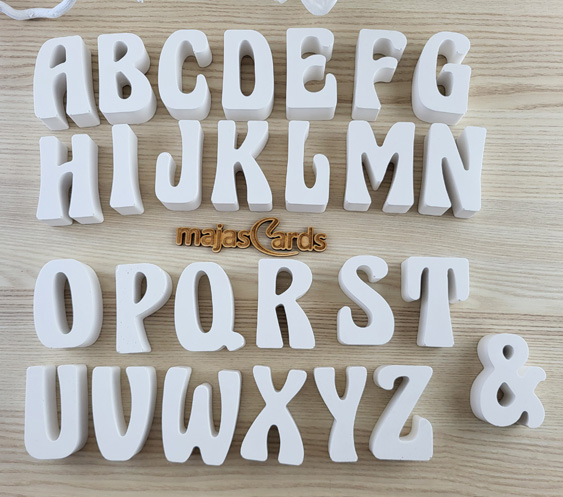 ABC - Einzelne Buchstaben (Gips)
